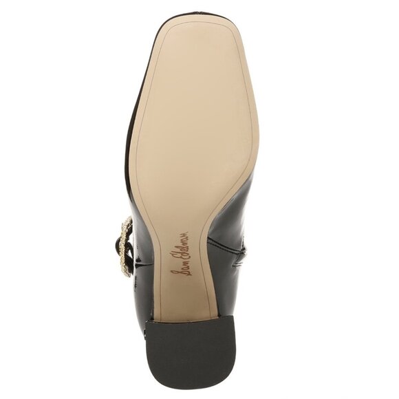 Sam Edelman Corinne Black Patent Square Toe Block Heel Ankle Boots Women 9.5 - Picture 4 of 15